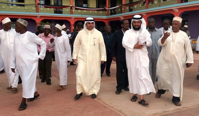 Kuwaiti officials at an Africa Muslims Agency building in Tanzania. Photo: Fadhili Abdallah
