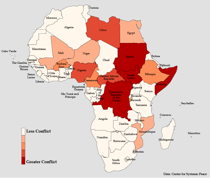 Conflict Magnitude in Africa - COVID-19 Risk Factor