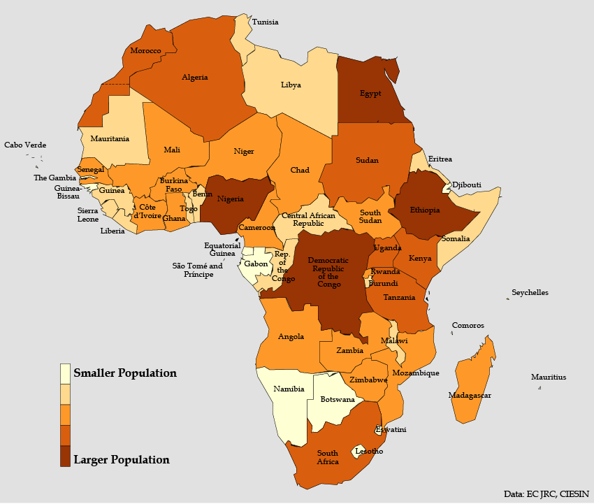 Максимальная плотность африки. Карта плотности населения Африки. Плотность населения Африки. Плотность населения ЮАР.