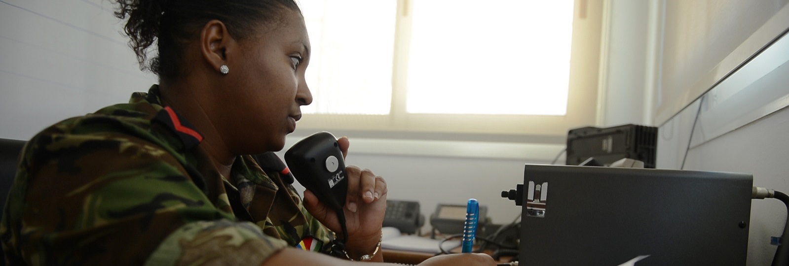 Lance Cpl. Hilary M. Leon, Seychelles Coast Guard radio operator