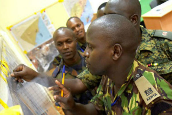 Officers from Kenya Burundi and Uganda