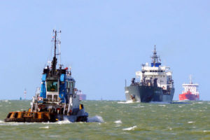 Cargo Ships at Takoradi Harbour