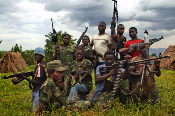 Female Congolese Fighters (Photo: Mai Mai Shetani/FDP, Buramba military base, Nyamilima, North Kivu, DRC)