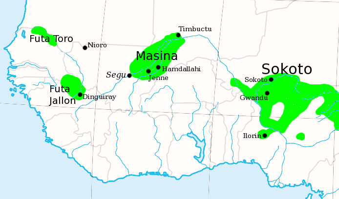 The Fulani Jihad States of West Africa, c. 1830.