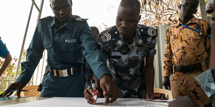 South Sudan police