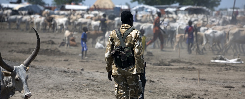 جندي من جنوب السودان في "ليير"، جنوب السودان (تصوير: UNMISS) 