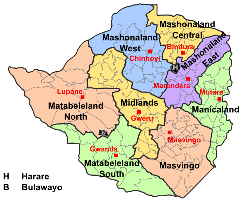 Administrative divisions of Zimbabwe