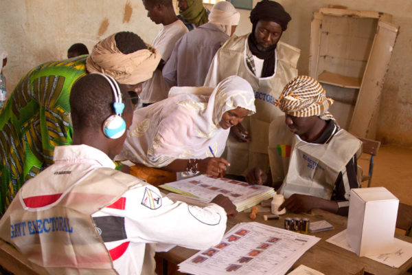 A voting center in Mali