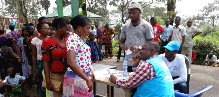 Des réfugiés camerounais au Nigeria. (Photo: UNHCR/Hanson Ghandi Tamfu)