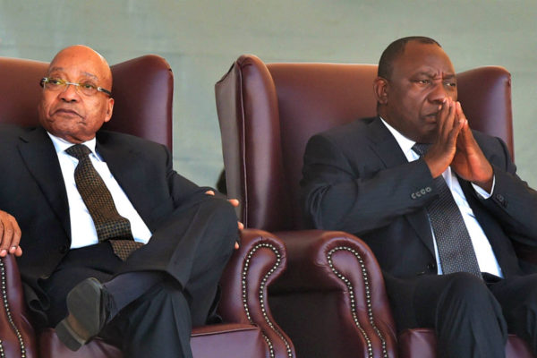 Jacob Zuma and Cyril Ramaphosa