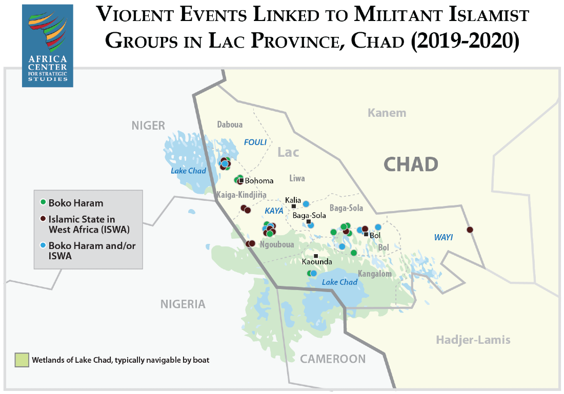 Violent Events Linked to Militant Islamist Groups in Lac Province, Chad (2019-2020)