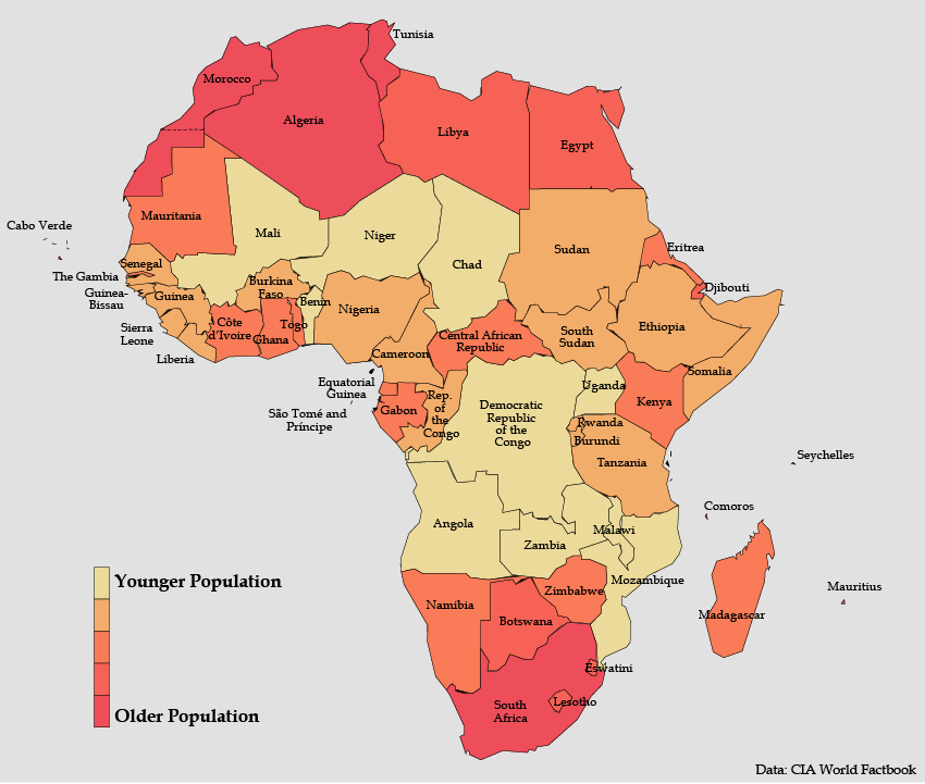 Population Age in Africa - COVID-19 Risk Factor
