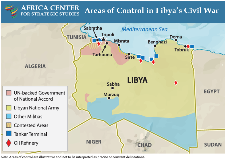 Libya Areas Of Control Map 