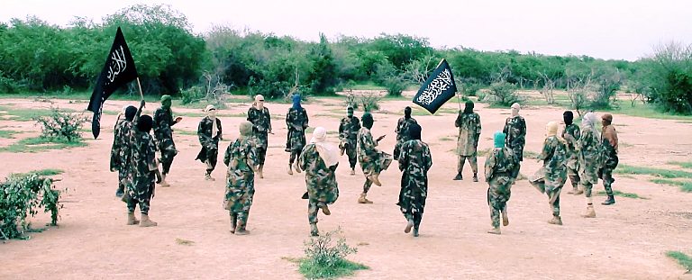 JNIM militants at a training camp in central Mali