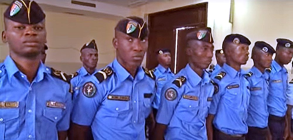 New police officers in a neighboring borough of Abidjan