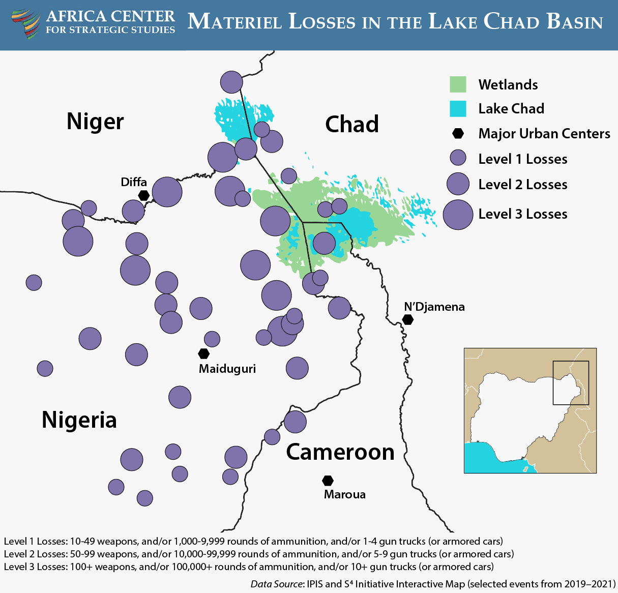 Map - Arms Losses in the Lake Chad Basin