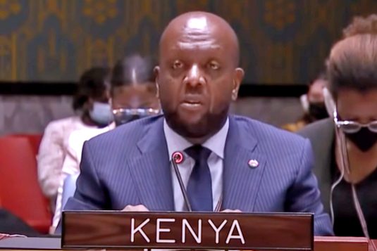 Kenyan Ambassador Martin Kimani at the United Nations 