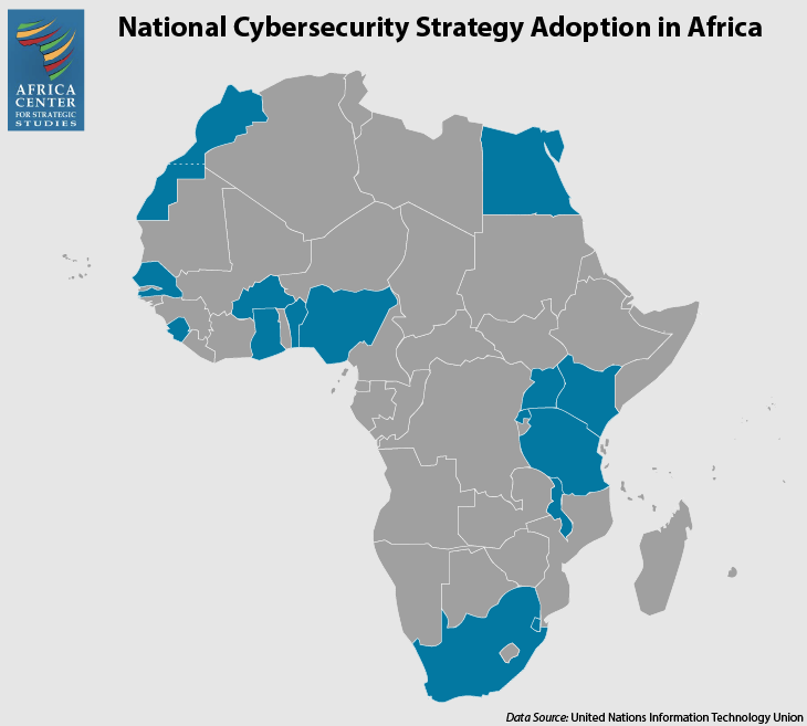 Map - National Cybersecurity Strategy Adoption in Africa