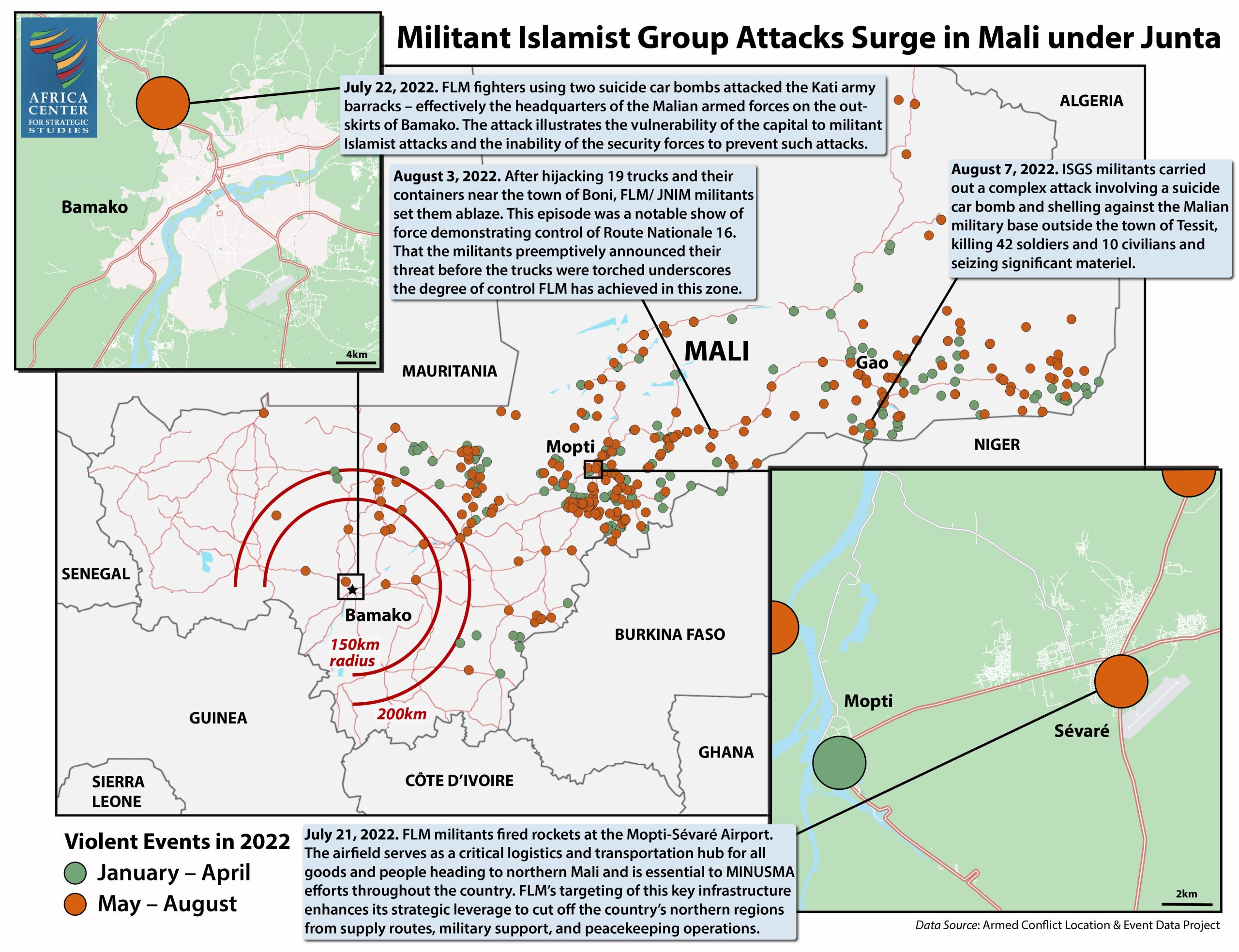 Mali S Militant Islamist Insurgency At Bamako S Doorstep Africa   Mali Surge Map 2022  Scaled 