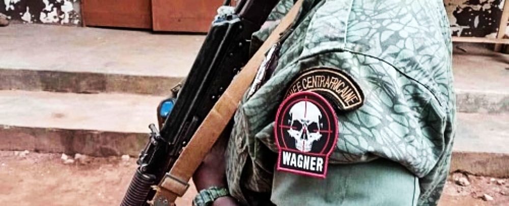 Central African Republic soldier with Wagner patch