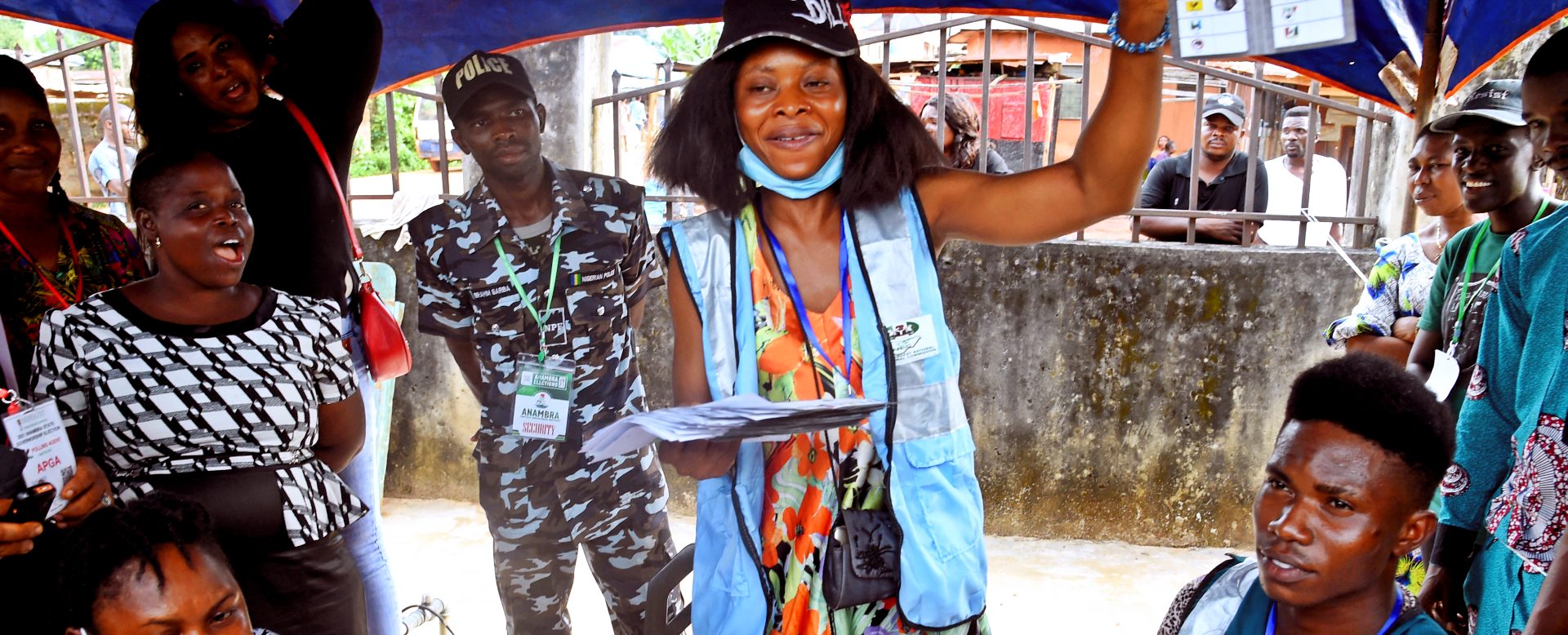 An electoral official in Anambra State, Nigeria, November 6, 2021.