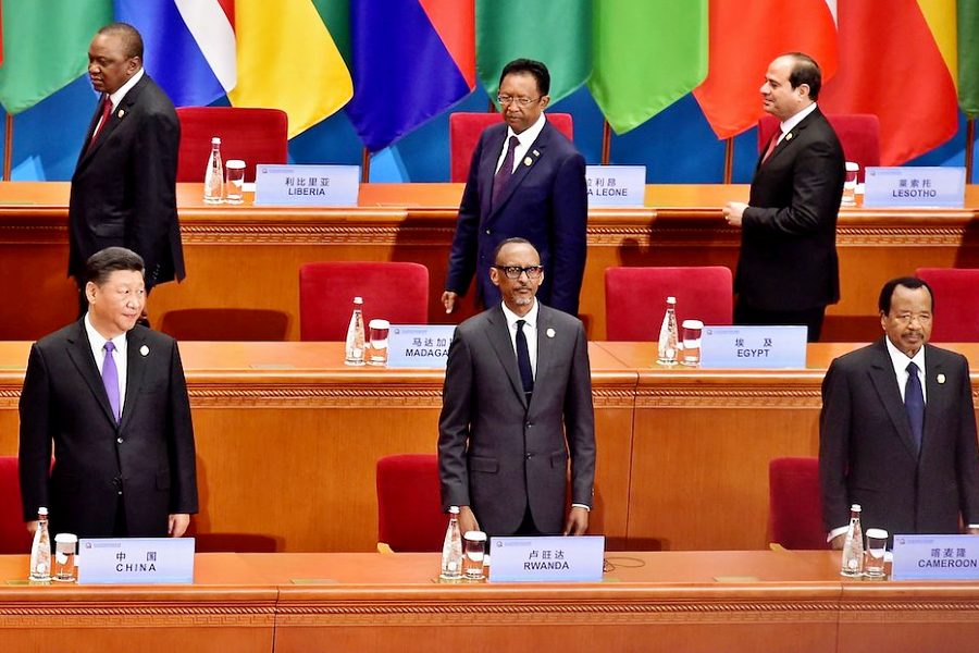 Xi Jinping and African leaders at FOCAC in 2018.