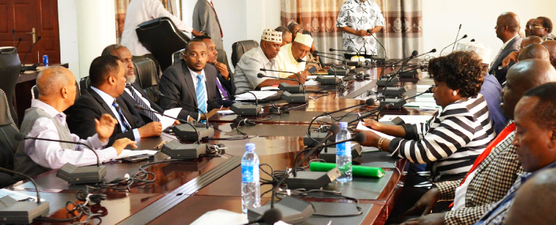 A meeting of the Somali Parliament Defence Committee