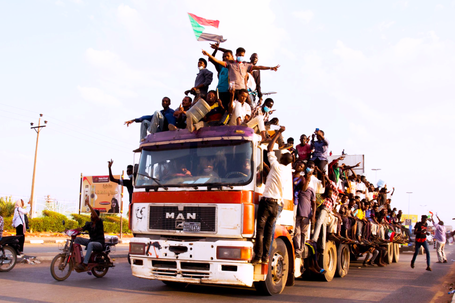 Sudanese Protest on Coup Anniversary