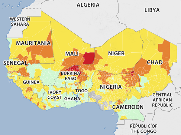 Estimated Food Insecurity in West Africa