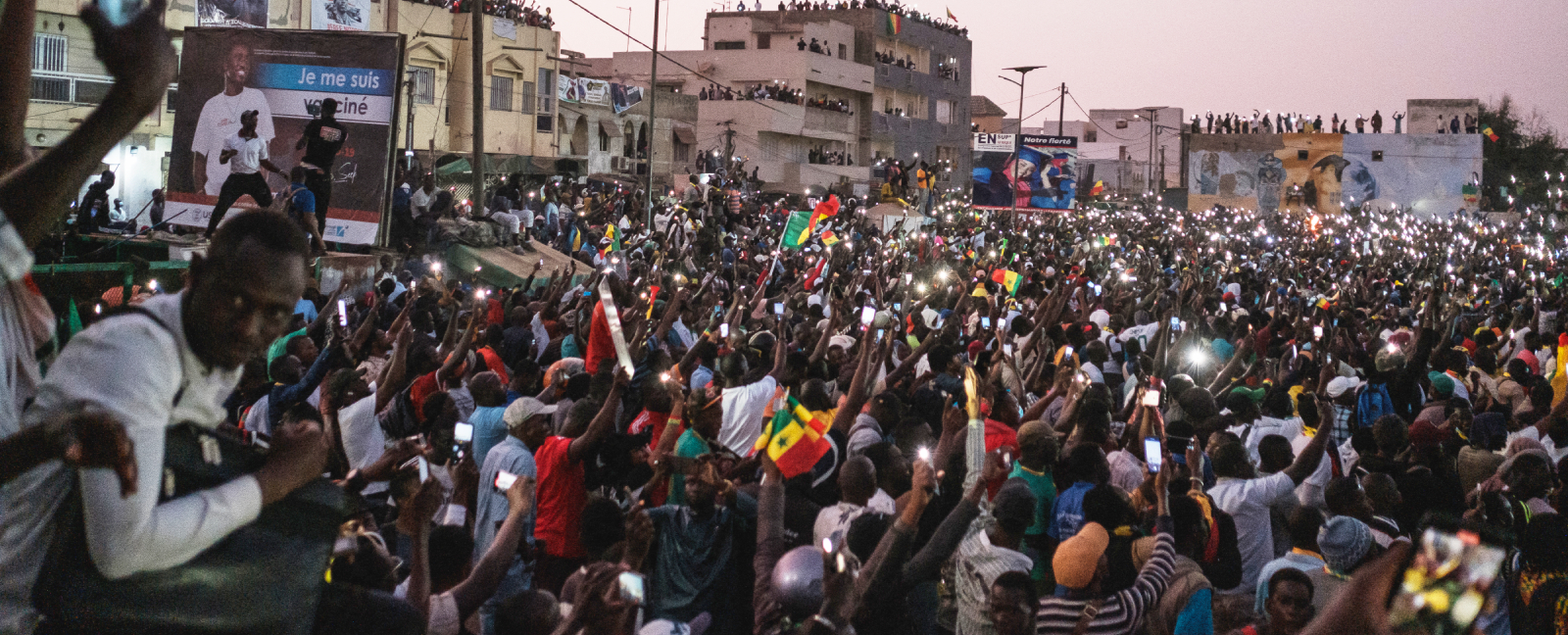 An opposition rally in Dakar, Senegal.