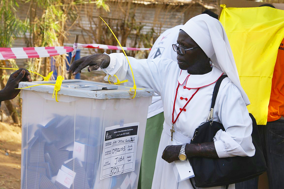 Voting in Juba, South Sudan.