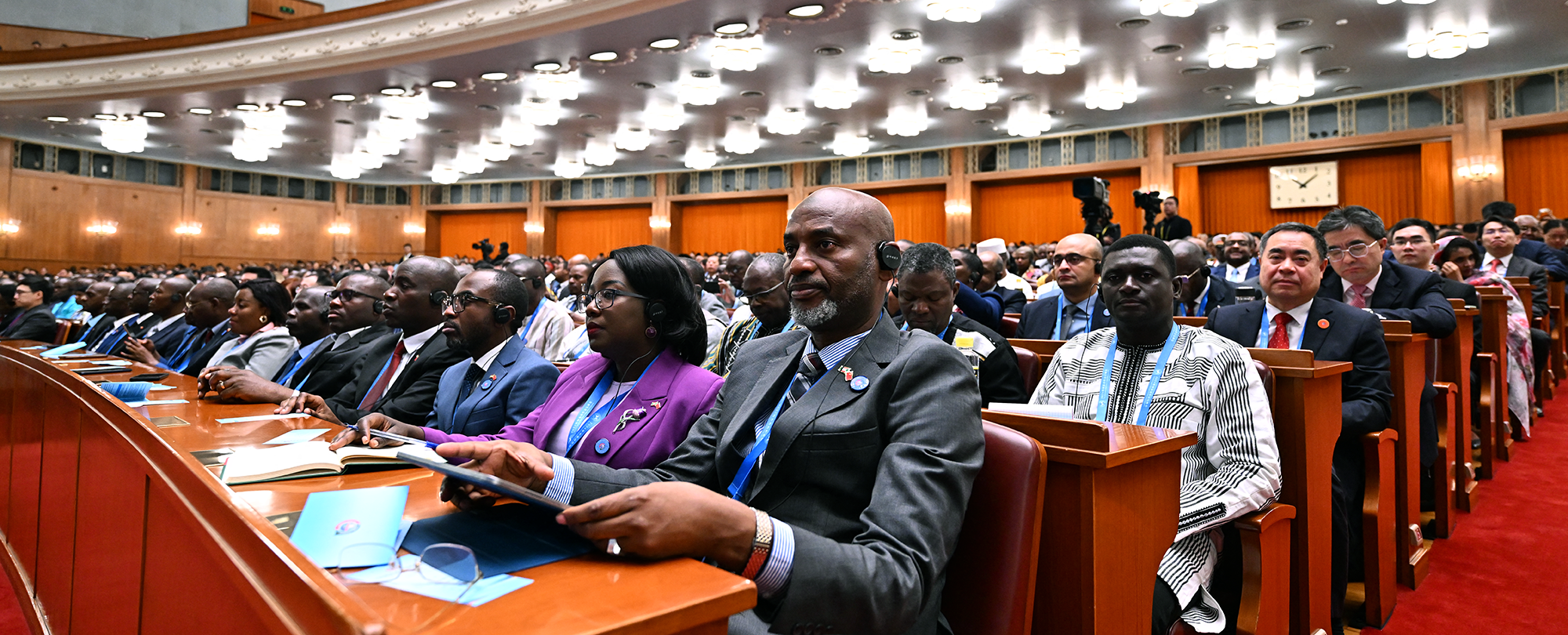 The 2024 Summit of the Forum on China-Africa Cooperation (FOCAC) opening in Beijing.