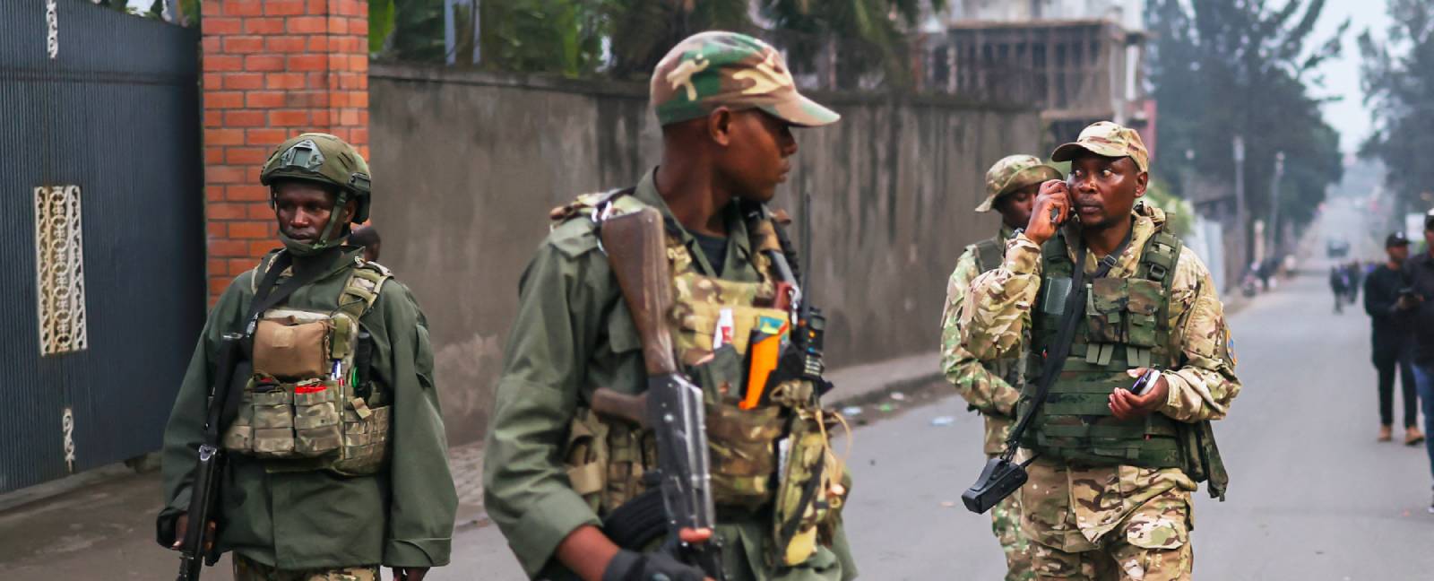 M23 rebel group on patrol in Goma